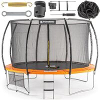 Trambulina de gradina 366 cm, cu plasa de protectie si scara, Powermat