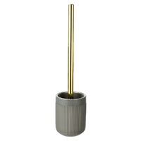 Perie wc cu suport din ceramica, gri, design modern, model Athena, Sepio