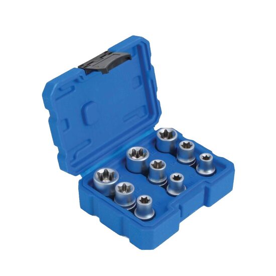 Trusa tubulare tip E, E10-E24, torx, 9 piese, Satra