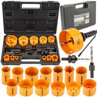 Set 17 carote, burghie pentru metal, lemn, Powermat