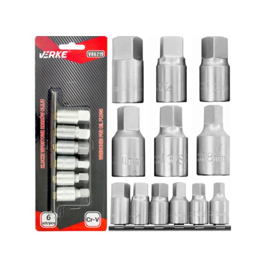 Trusa de chei pentru buson / dop baie ulei 8,10,12,14 mm Verke