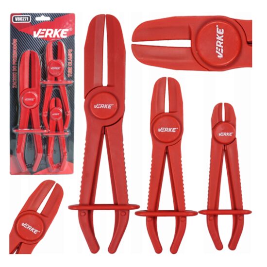 Set de 3 clesti pentru furtune auto, plastic, cauciuc Verke
