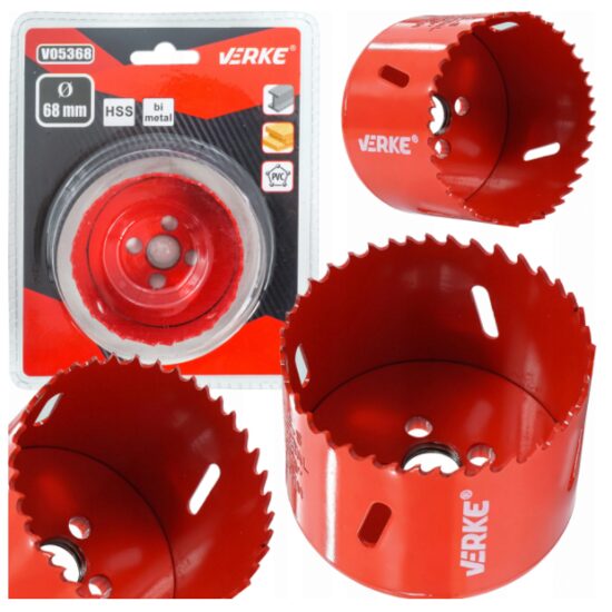 Carota bimetal pentru lemn, fier, pvc, 68mm Verke