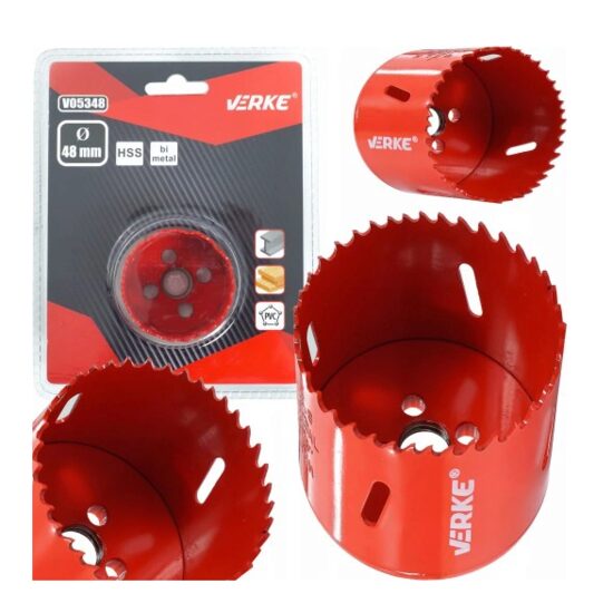 Carota bimetal pentru lemn, fier, pvc, 48mm Verke