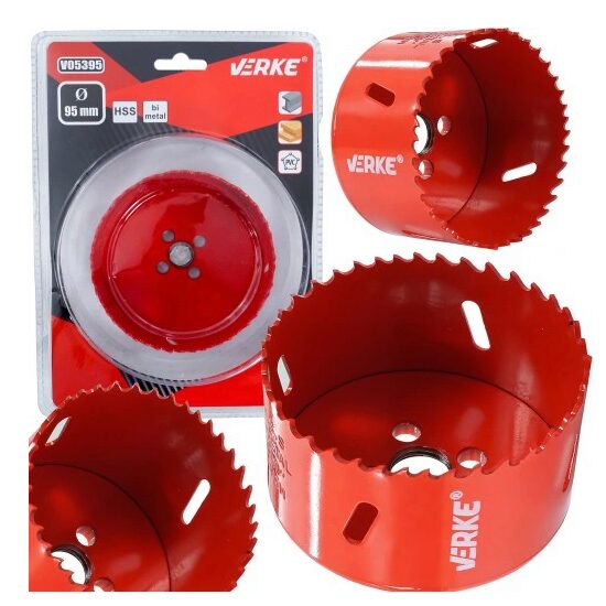 Carota bimetal pentru lemn, fier, pvc, 95mm Verke