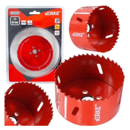 Carota bimetal pentru lemn, fier, pvc, 92mm Verke