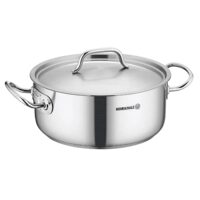 Oala din inox cu capac, capacitate 2.8 litri 20x9 cm, Korkmaz