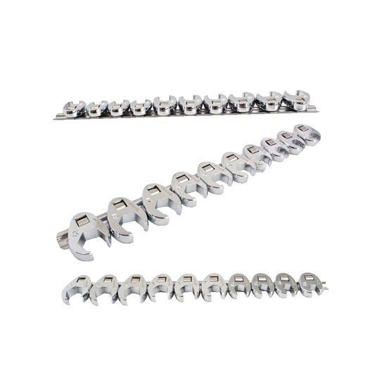 Set chei inelare semideschise 3/8", 10-19 mm, 10 piese, Asta