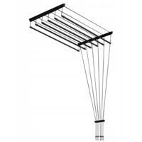 Uscator rufe de tavan, 6x180 cm, negru,  Sepio
