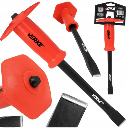 Dalta cu manson de protectie, pentru zidarie, beton, caramida, 300 x 40 mm, Verke