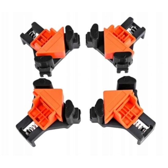 Set de 4 cleme de colt cu strangere rapida 5-22mm si unghi ajustabil de 45° 90° Silver
