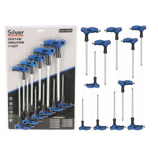 Set 11 surubelnite hexagonale 2-10mm Silver