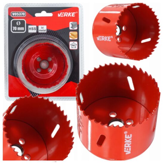 Carota bimetal pentru lemn, fier, pvc, 70mm Verke