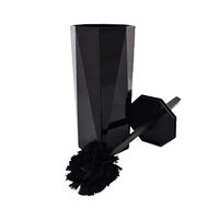 Set perie wc cu suport, model diamant, negru, Sepio