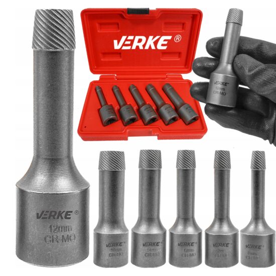 Trusa extractoare pentru suruburi 1/2", 8-16mm 5 piese, Verke