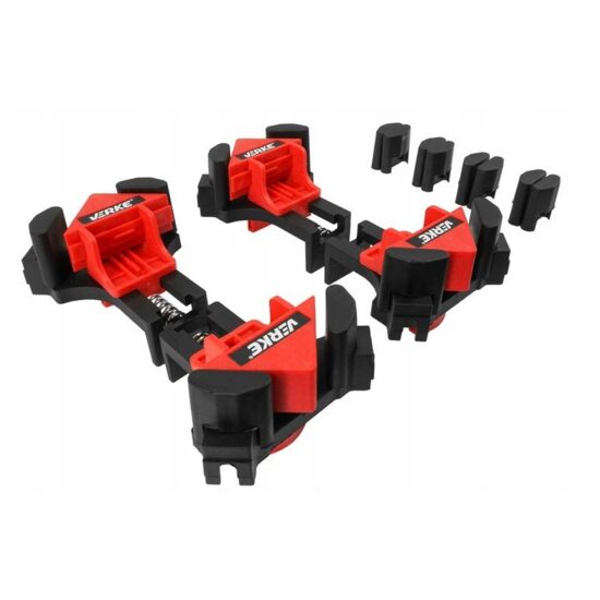 Set de 4 cleme de colt cu strangere rapida 5-22mm si unghi ajustabil de 45° 90°, Verke