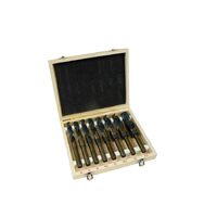 Trusa burghie cobalt, 8 piese, Silver