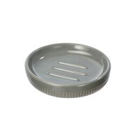Sapuniera din ceramica, gri, design modern, model Athena, Sepio