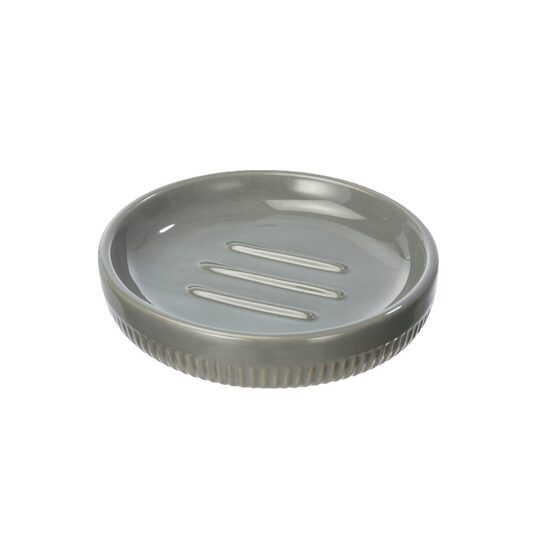 Sapuniera din ceramica, gri, design modern, model Athena, Sepio