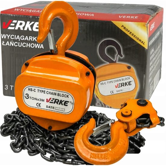 Macara, palan cu lant manual 3 tone Verke