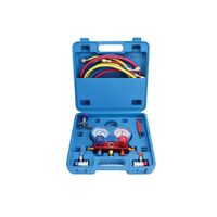 Trusa pentru verificat presiune aer conditionat, umplere instalatie, diagnosticare, incarcare, instalare, manometru presiune, Satra