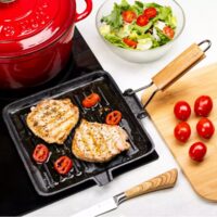 Tigaie grill din fonta, 24 x 24 cm, Kinghoff