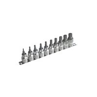 Set biti spline XZN, M4 - M18, antrenor tubulara 1/2", 10 piese, Asta