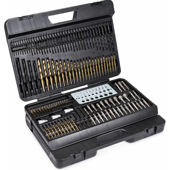 Trusa, set 204 burghie pentru lemn,metal, beton, biti, Powermat