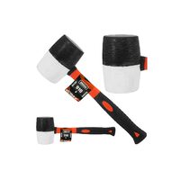 Ciocan din cauciuc cu maner din fibra de sticla, cap rotund 910 g, Verke