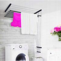 Uscator rufe de tavan, 6x200 cm, negru, Sepio