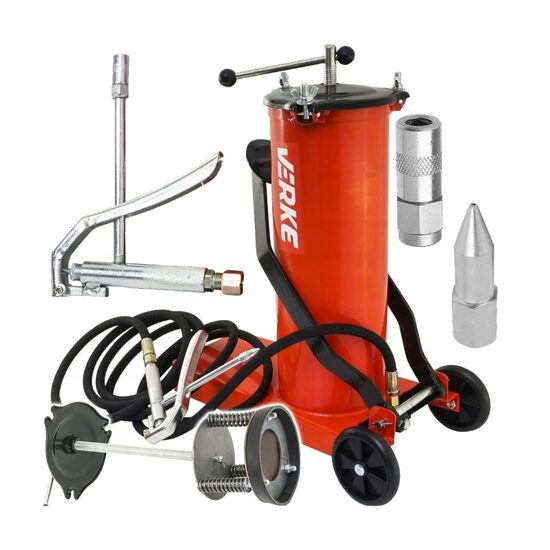 Pompa manuala pentru gresat, capacitate rezervor 6 Litri , furtun 4 m, Verke  