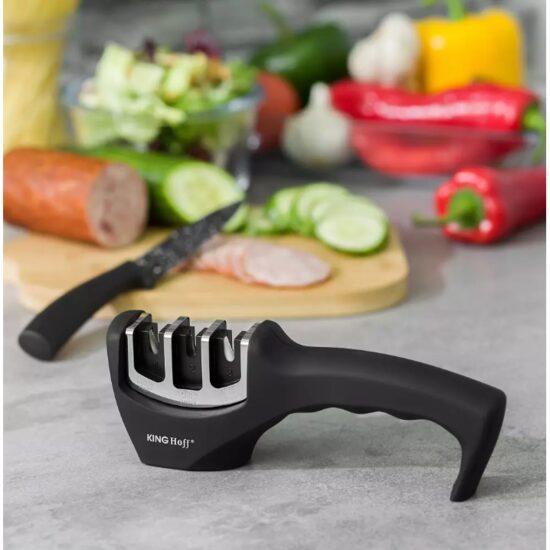 Dispozitiv ascutit cutite in 3 etape, manual, ascutitor, KingHoff