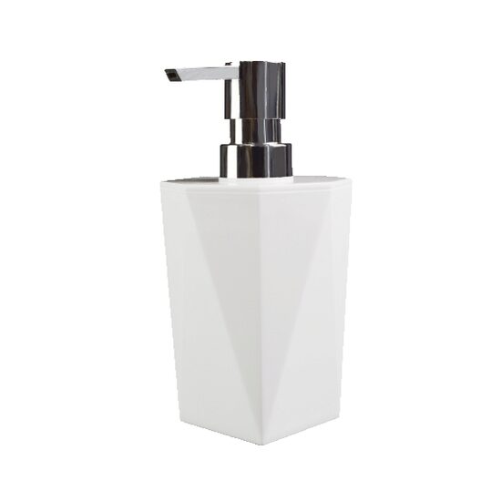 Dozator sapun lichid, model diamant, alb, Sepio