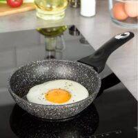Tigaie din aluminiu, marmorata, neagra, 18cm Klausberg