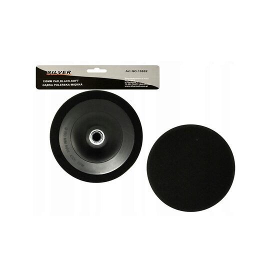  Burete pentru lustruit 180 x 50 mm, moale, negru, Silver