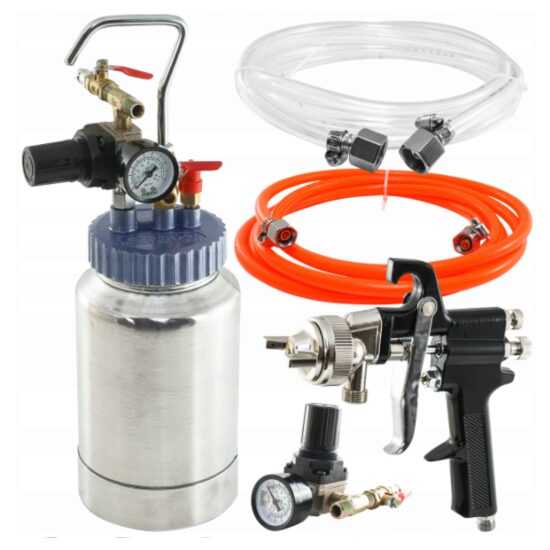 Pistol de vopsit pneumatic cu vas sub presiune, 2 litri, duza 2mm, Verke