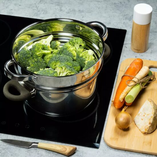 Sita din inox pentru gatit la abur 24 x 9 cm, Klausberg