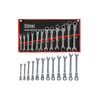 Set chei cu clichet si balama, 12 piese, 8 - 19 mm, Silver