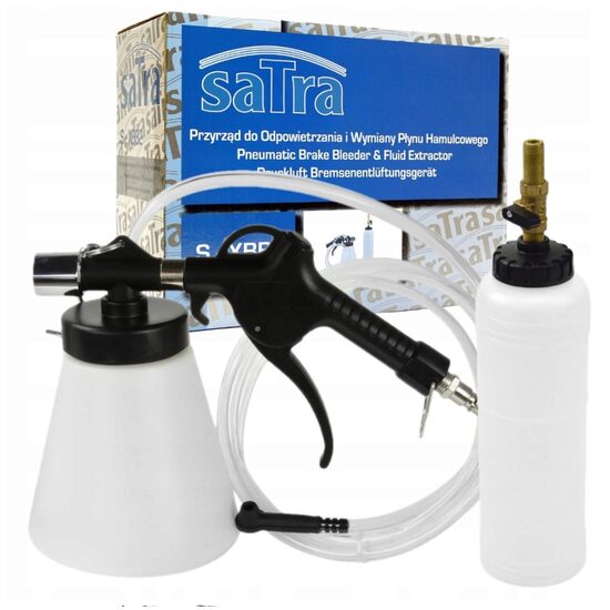 Set pentru aerisit si schimbat lichidul de frana, universal, vid, Satra