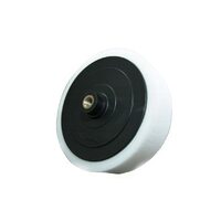 Burete pentru lustruit 125 x 50 mm, M14, dur, alb, Silver