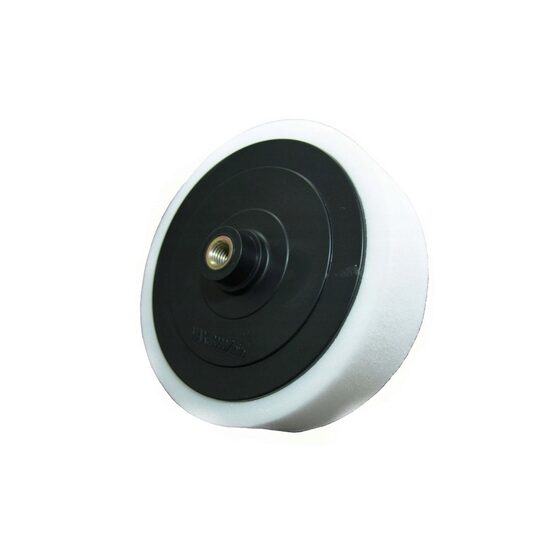 Burete pentru lustruit 125 x 50 mm, M14, dur, alb, Silver