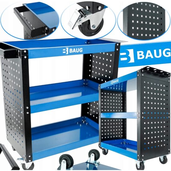 Raft, dulap organizator pentru scule cu roti, capacitate transport 136 kg, Baug