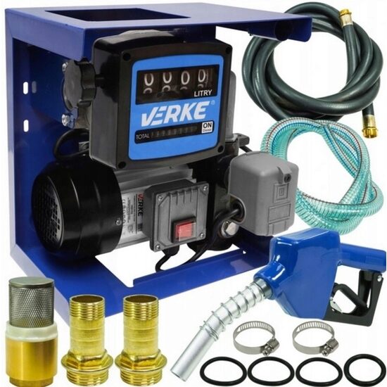 Pompa de transfer combustibil, motorina, autoamorsanta cu afisaj, 70l/min, oprire automata 220V, Verke