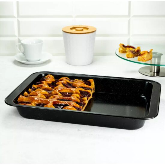 Forma dreptunghiulara cu strat din marmura, pentru copt, tava pentru prajituri, 37x25x5 cm, Kinghoff