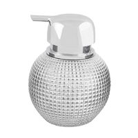 Dozator manual de sapun lichid din ceramica, 150ml, argintiu, Sepio
