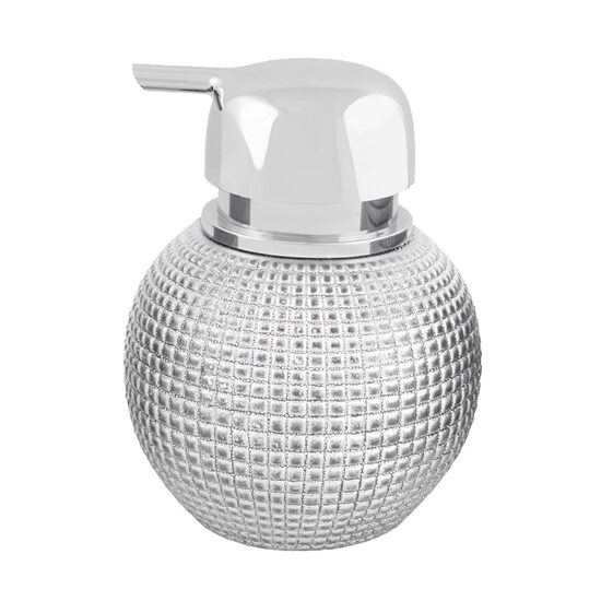 Dozator manual de sapun lichid din ceramica, 150ml, argintiu, Sepio
