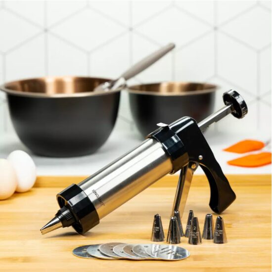 Aparat pentru facut biscuiti si fursecuri, Inox,  Kinghoff