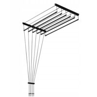 Uscator rufe de tavan, 6x190 cm, negru, Sepio