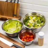 Boluri, inox, set de 3 piese 1,6 l, 3 l si 5 l, gri, Klausberg