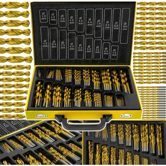 Trusa Set 170 Burghie din Titan pemtru Lemn Metal Notig